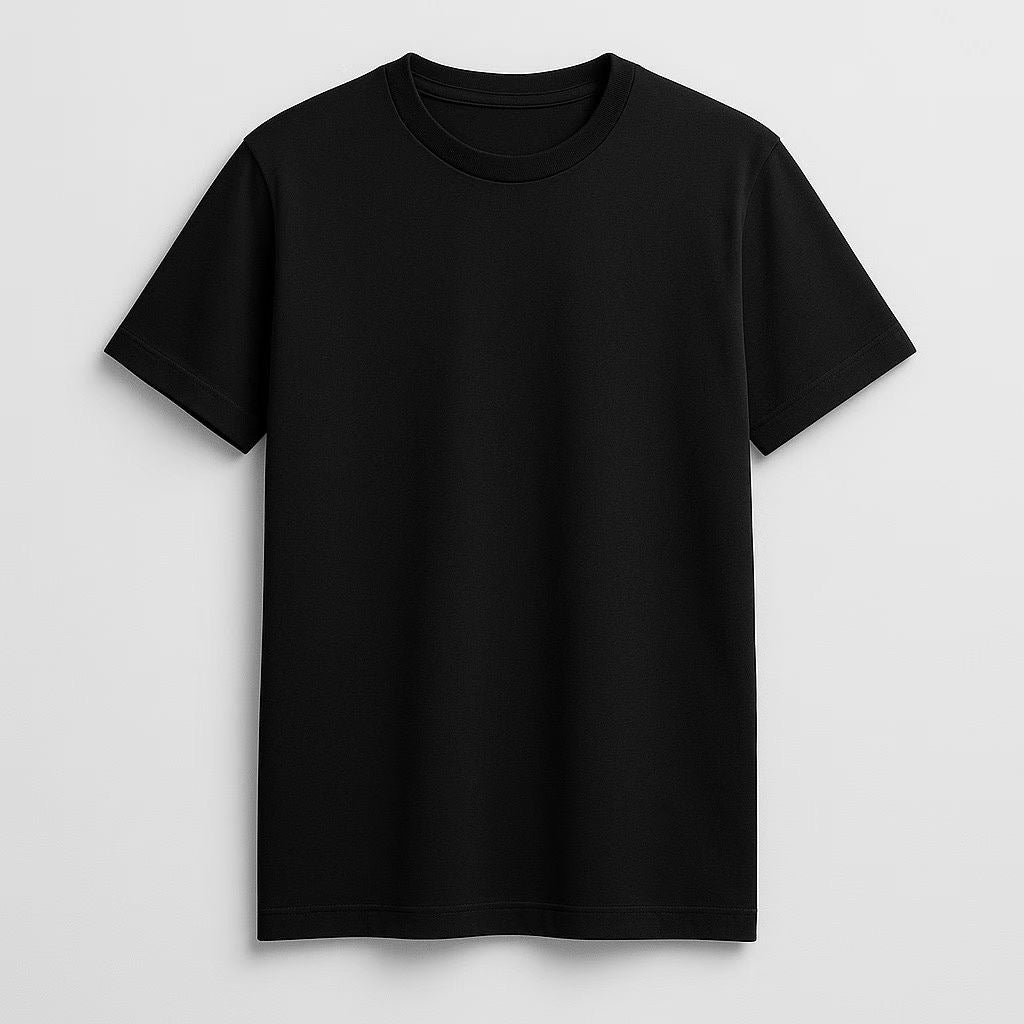 Custom Embroidered Basic T-Shirt (Black &amp; White)