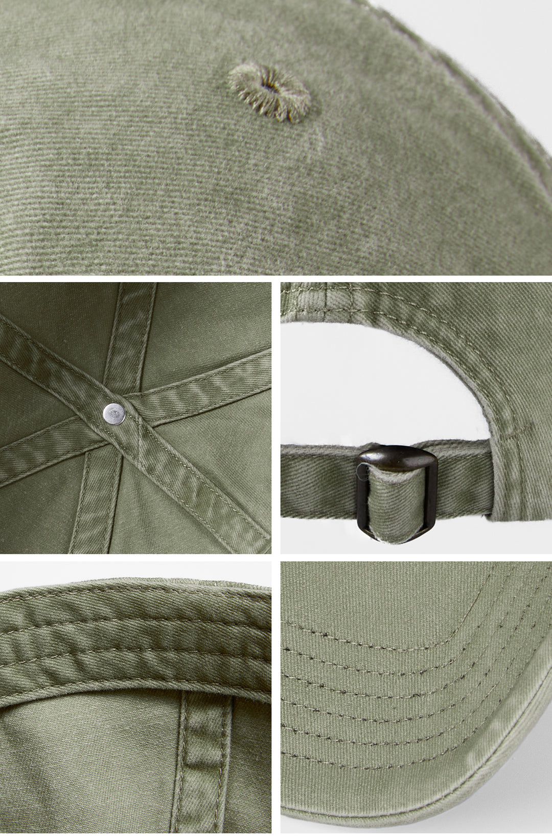 Blank 6 Panel Distressed Vintage Dad Hat  - 6123