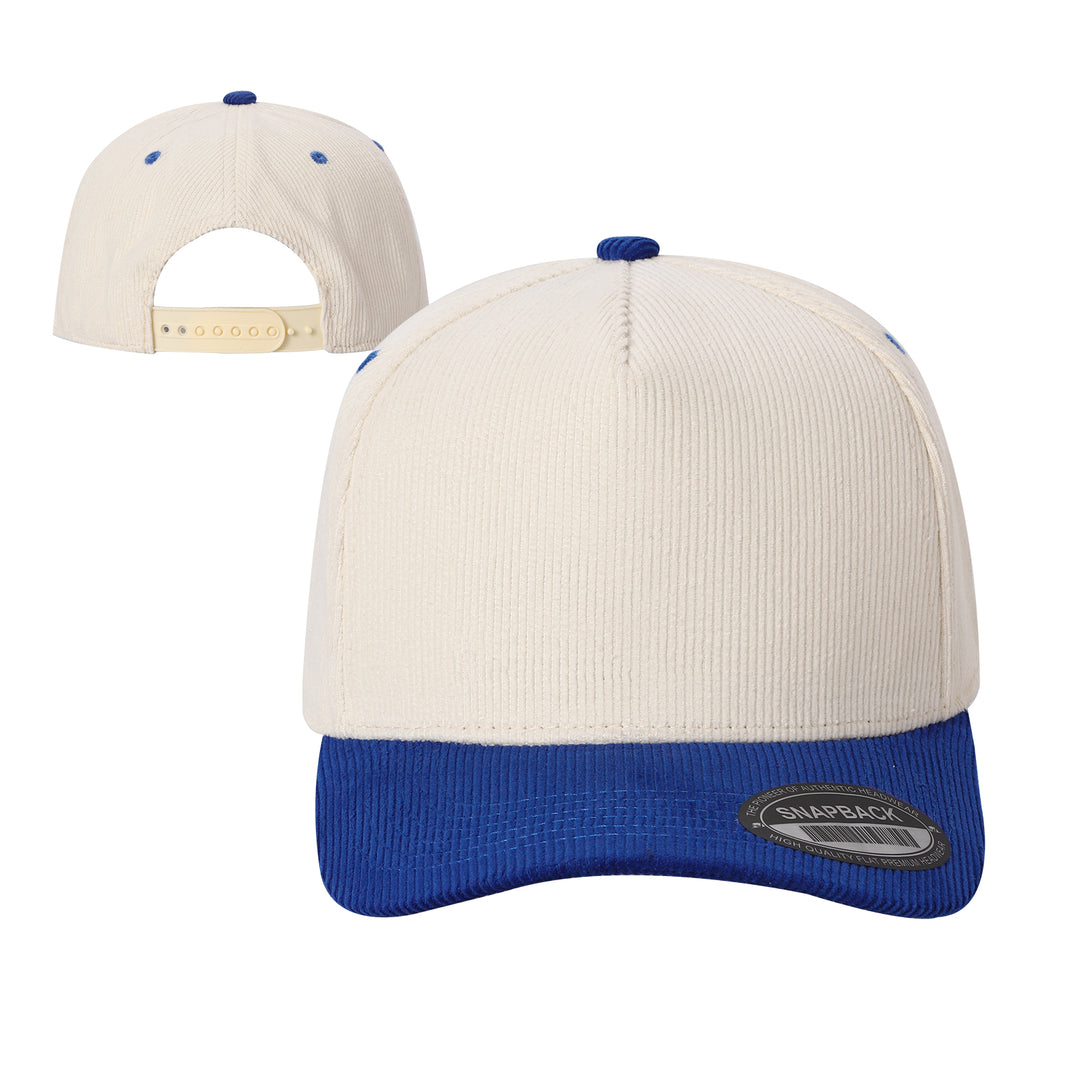 Custom Embroidered Two-Tone Corduroy Snapback
