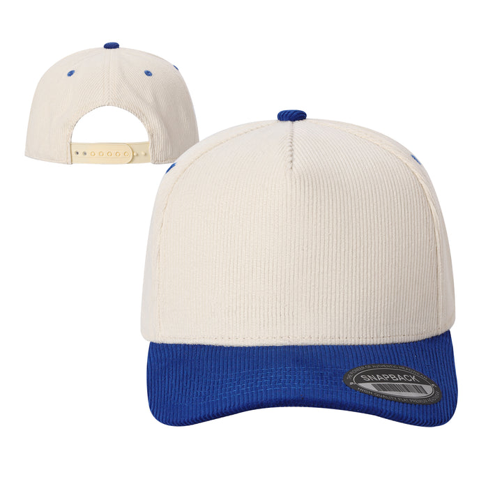 Custom Embroidered Two-Tone Corduroy Snapback