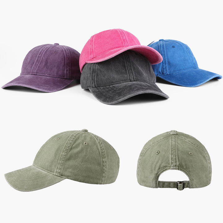 Blank 6 Panel Distressed Vintage Dad Hat  - 6123