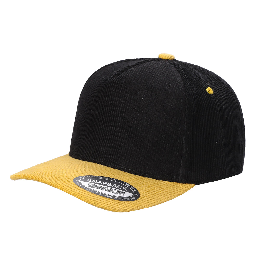 Custom Embroidered Two-Tone Corduroy Snapback