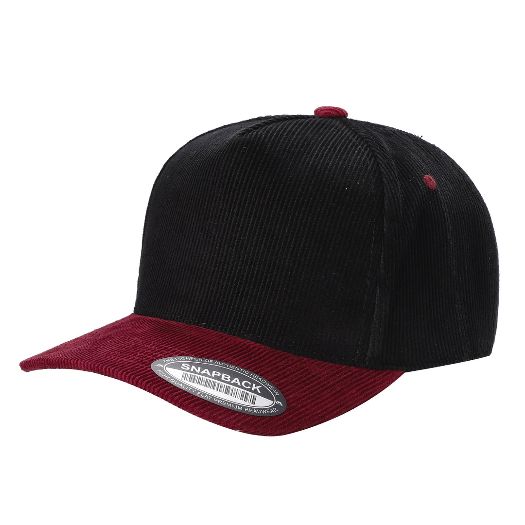 Custom Embroidered Two-Tone Corduroy Snapback