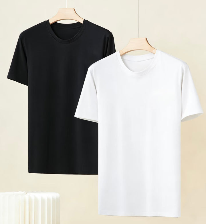 Custom Embroidered Basic T-Shirt (Black &amp; White)