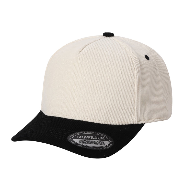 Custom Embroidered Two-Tone Corduroy Snapback