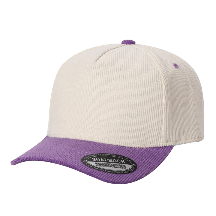 Custom Embroidered Two-Tone Corduroy Snapback