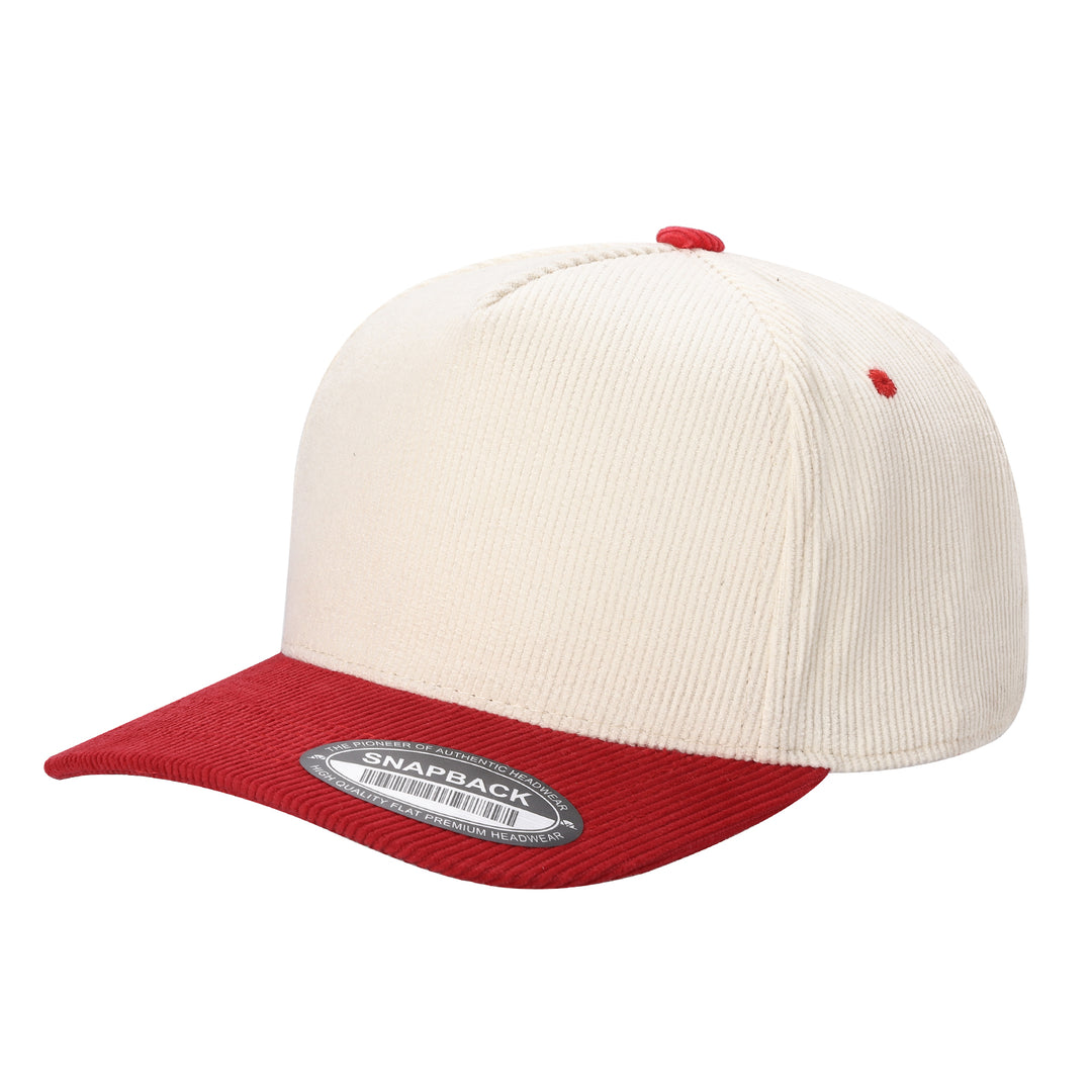 Custom Embroidered Two-Tone Corduroy Snapback